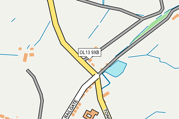 OL13 9XB map - OS OpenMap – Local (Ordnance Survey)