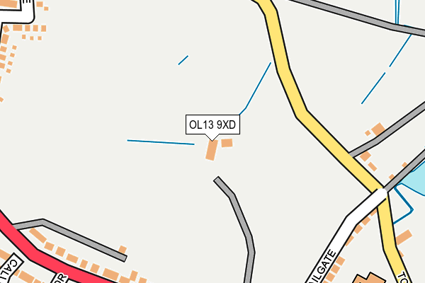 OL13 9XD map - OS OpenMap – Local (Ordnance Survey)