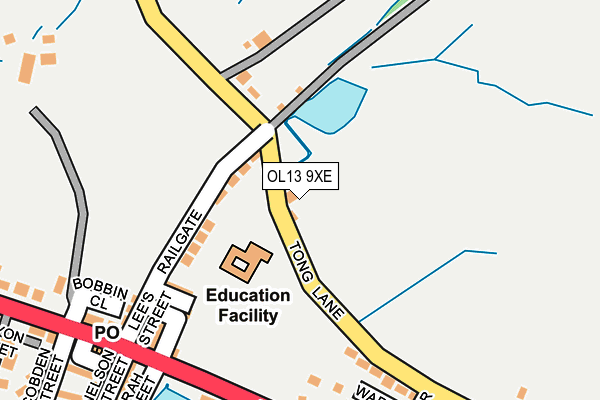 OL13 9XE map - OS OpenMap – Local (Ordnance Survey)