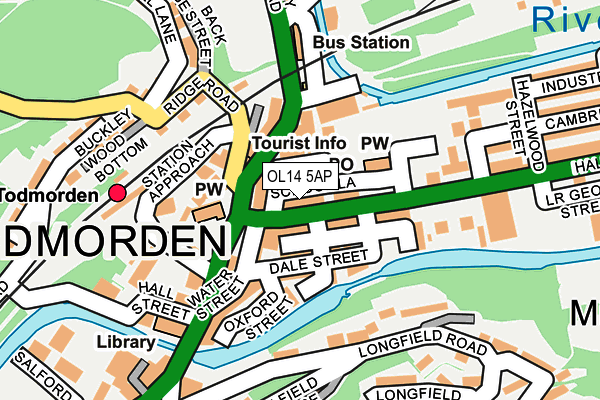OL14 5AP map - OS OpenMap – Local (Ordnance Survey)