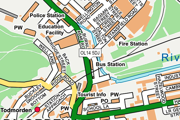 OL14 5DJ map - OS OpenMap – Local (Ordnance Survey)