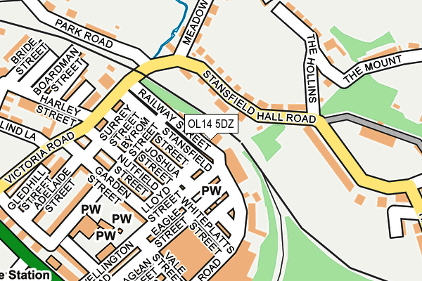 OL14 5DZ map - OS OpenMap – Local (Ordnance Survey)