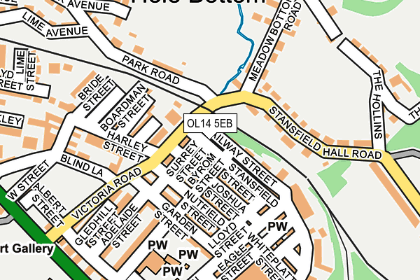 OL14 5EB map - OS OpenMap – Local (Ordnance Survey)