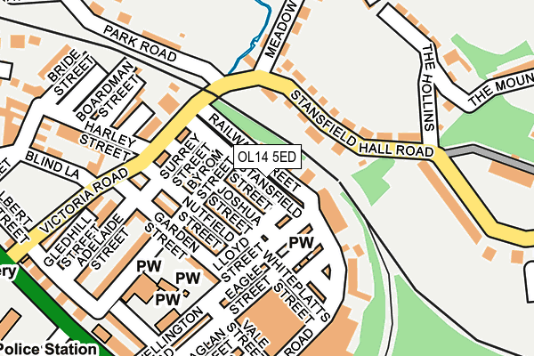 OL14 5ED map - OS OpenMap – Local (Ordnance Survey)