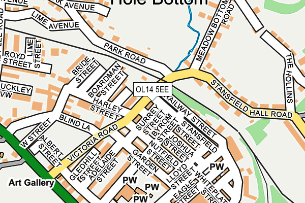 OL14 5EE map - OS OpenMap – Local (Ordnance Survey)