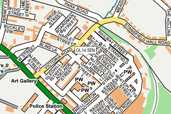 OL14 5EN map - OS OpenMap – Local (Ordnance Survey)