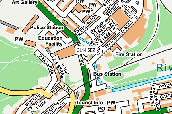 OL14 5EZ map - OS OpenMap – Local (Ordnance Survey)