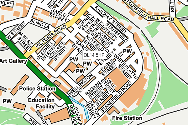 OL14 5HP map - OS OpenMap – Local (Ordnance Survey)