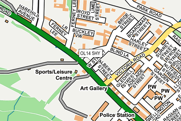Map of A1 STREET CARS LIMITED at local scale