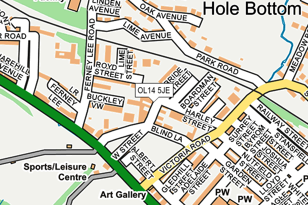 OL14 5JE map - OS OpenMap – Local (Ordnance Survey)
