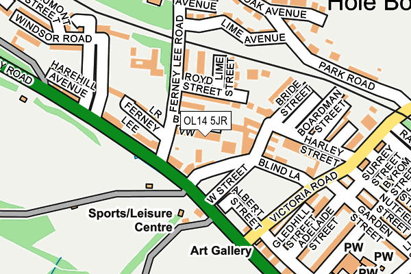 OL14 5JR map - OS OpenMap – Local (Ordnance Survey)