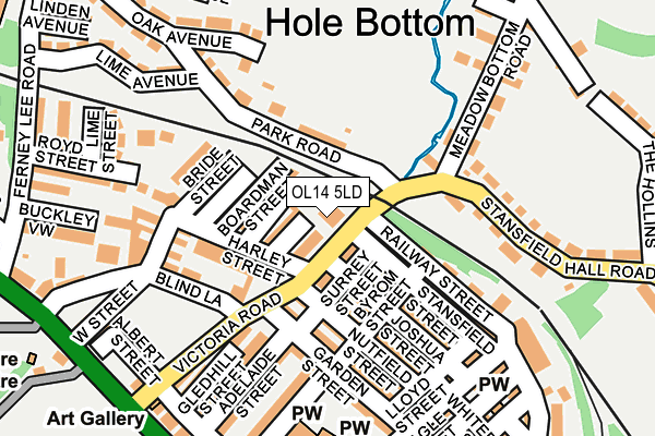 OL14 5LD map - OS OpenMap – Local (Ordnance Survey)