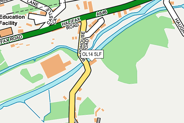 OL14 5LF map - OS OpenMap – Local (Ordnance Survey)