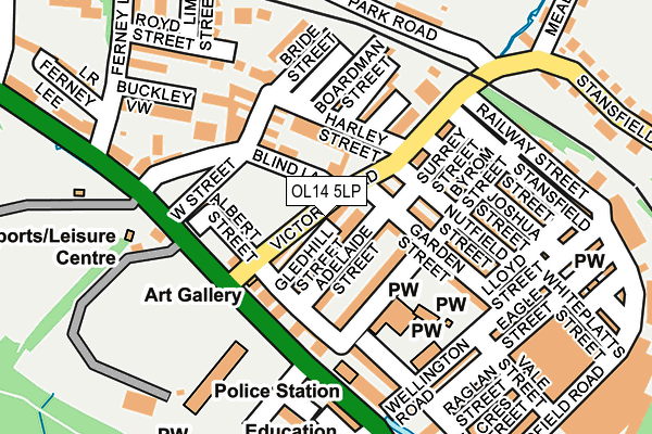 OL14 5LP map - OS OpenMap – Local (Ordnance Survey)