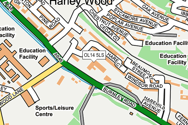 OL14 5LS map - OS OpenMap – Local (Ordnance Survey)