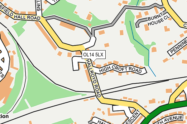 OL14 5LX map - OS OpenMap – Local (Ordnance Survey)