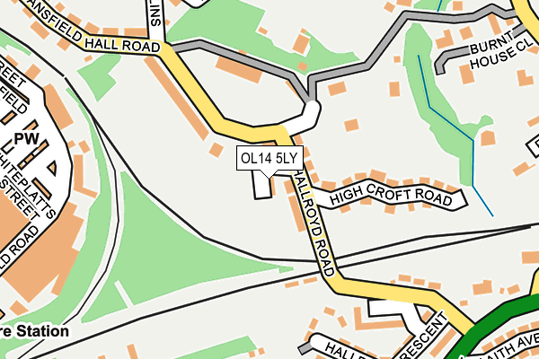 OL14 5LY map - OS OpenMap – Local (Ordnance Survey)