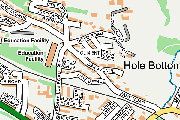 OL14 5NT map - OS OpenMap – Local (Ordnance Survey)