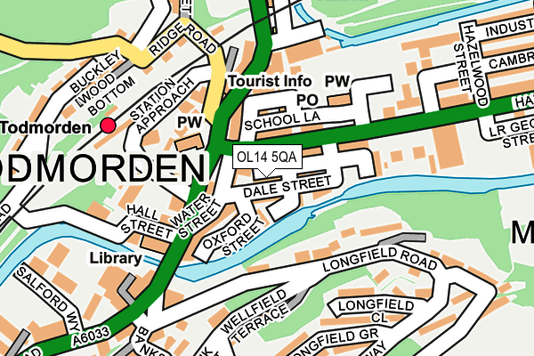 OL14 5QA map - OS OpenMap – Local (Ordnance Survey)