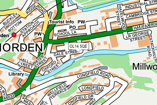 OL14 5QE map - OS OpenMap – Local (Ordnance Survey)