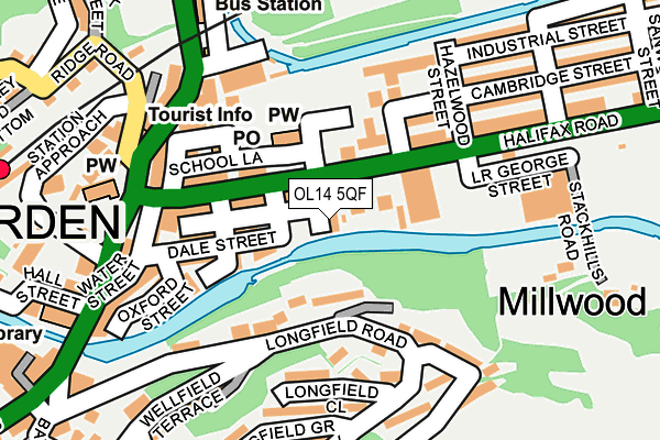 OL14 5QF map - OS OpenMap – Local (Ordnance Survey)