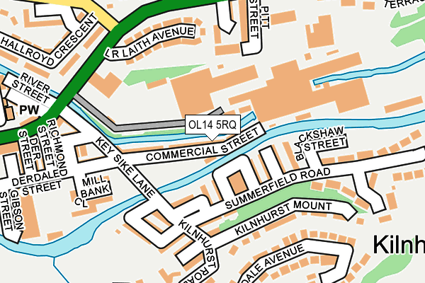 OL14 5RQ map - OS OpenMap – Local (Ordnance Survey)