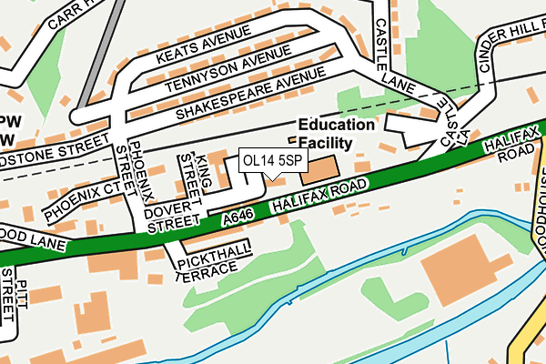 OL14 5SP map - OS OpenMap – Local (Ordnance Survey)