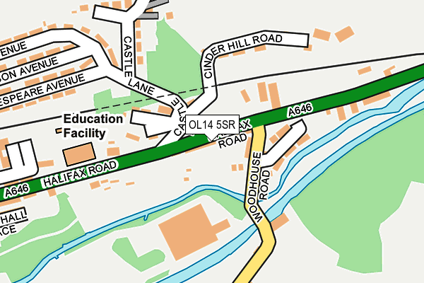 OL14 5SR map - OS OpenMap – Local (Ordnance Survey)