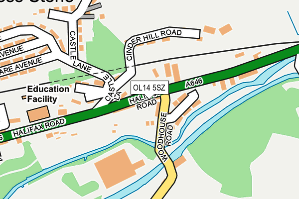 OL14 5SZ map - OS OpenMap – Local (Ordnance Survey)