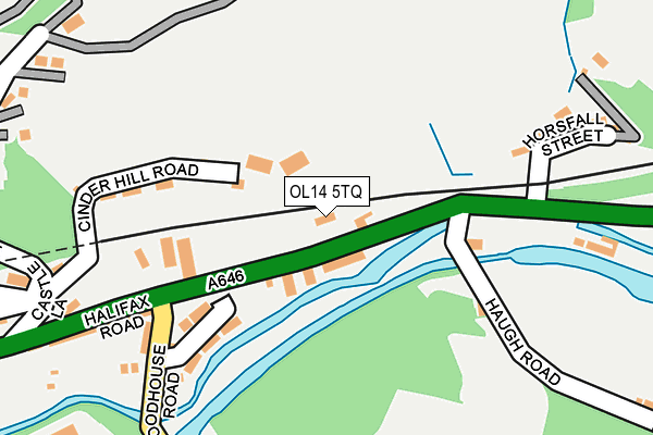 OL14 5TQ map - OS OpenMap – Local (Ordnance Survey)