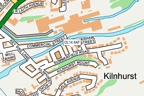 OL14 6AF map - OS OpenMap – Local (Ordnance Survey)