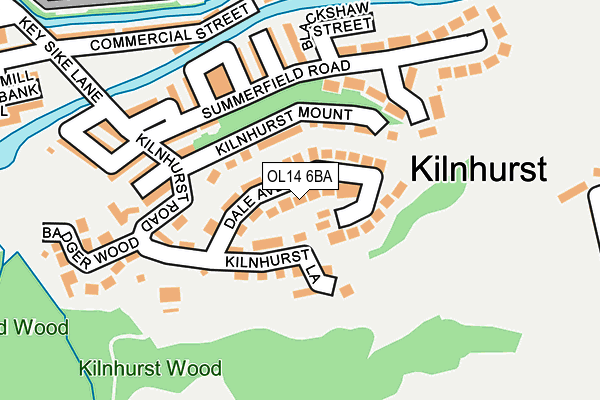 OL14 6BA map - OS OpenMap – Local (Ordnance Survey)