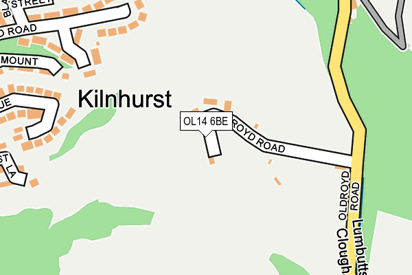 OL14 6BE map - OS OpenMap – Local (Ordnance Survey)