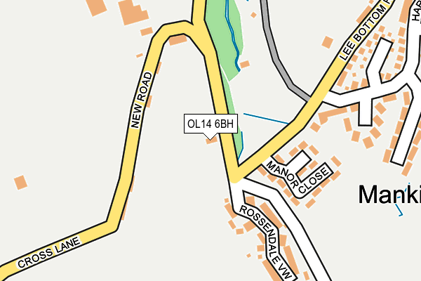 OL14 6BH map - OS OpenMap – Local (Ordnance Survey)