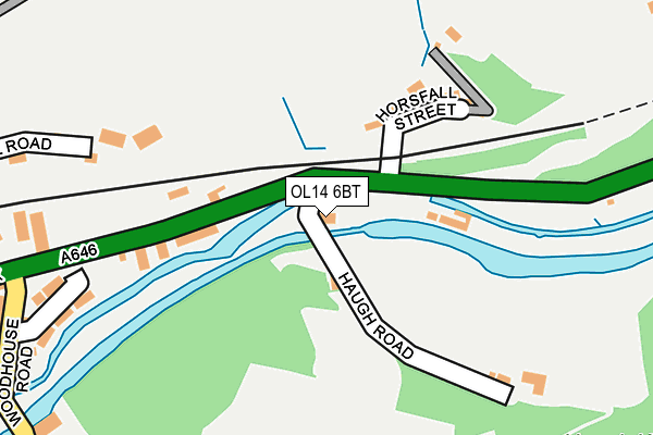 OL14 6BT map - OS OpenMap – Local (Ordnance Survey)