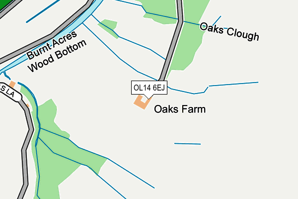 OL14 6EJ map - OS OpenMap – Local (Ordnance Survey)