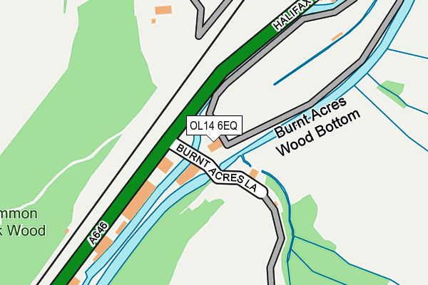 OL14 6EQ map - OS OpenMap – Local (Ordnance Survey)