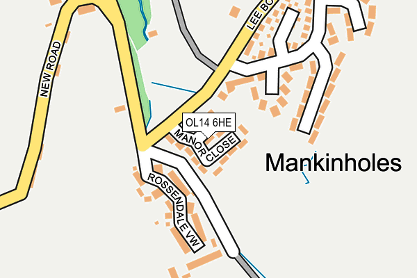 OL14 6HE map - OS OpenMap – Local (Ordnance Survey)