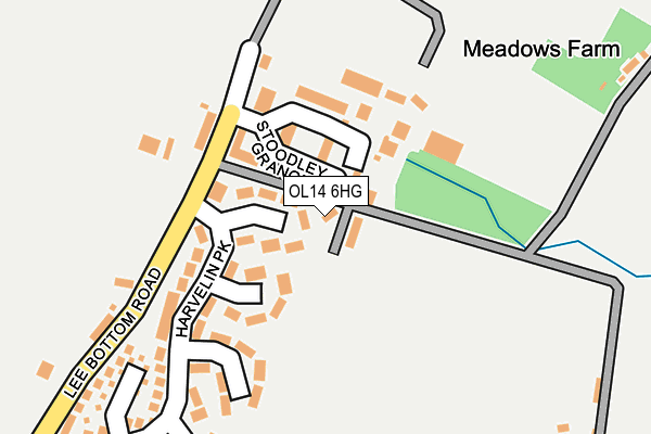 OL14 6HG map - OS OpenMap – Local (Ordnance Survey)