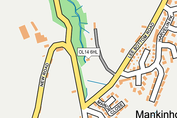 OL14 6HL map - OS OpenMap – Local (Ordnance Survey)