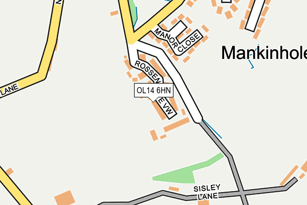 OL14 6HN map - OS OpenMap – Local (Ordnance Survey)