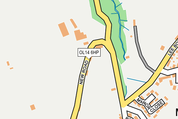 OL14 6HP map - OS OpenMap – Local (Ordnance Survey)