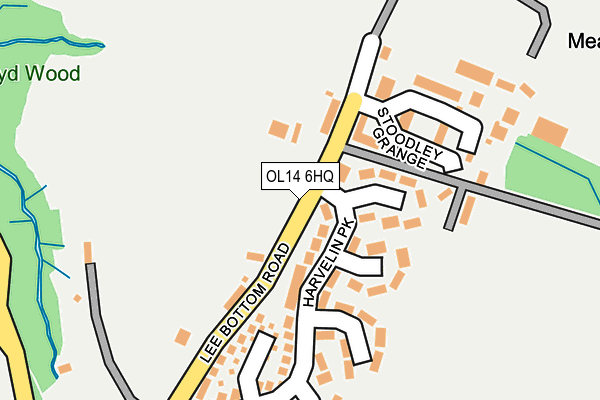 OL14 6HQ map - OS OpenMap – Local (Ordnance Survey)