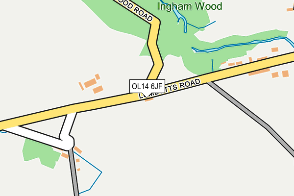 OL14 6JF map - OS OpenMap – Local (Ordnance Survey)