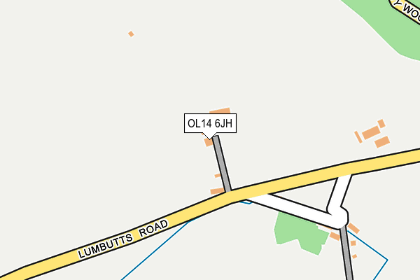 OL14 6JH map - OS OpenMap – Local (Ordnance Survey)