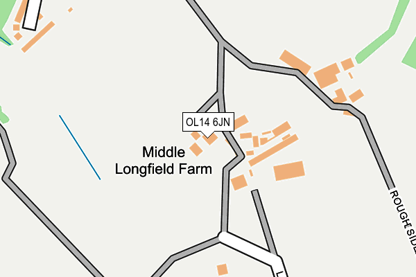 OL14 6JN map - OS OpenMap – Local (Ordnance Survey)