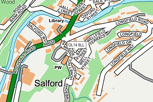 OL14 6LL map - OS OpenMap – Local (Ordnance Survey)