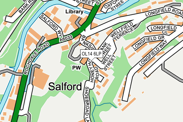 OL14 6LP map - OS OpenMap – Local (Ordnance Survey)