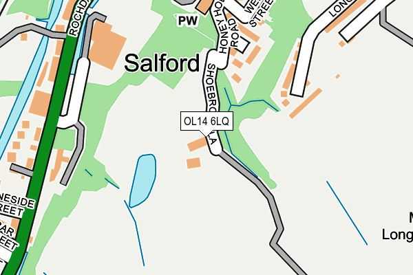 OL14 6LQ map - OS OpenMap – Local (Ordnance Survey)