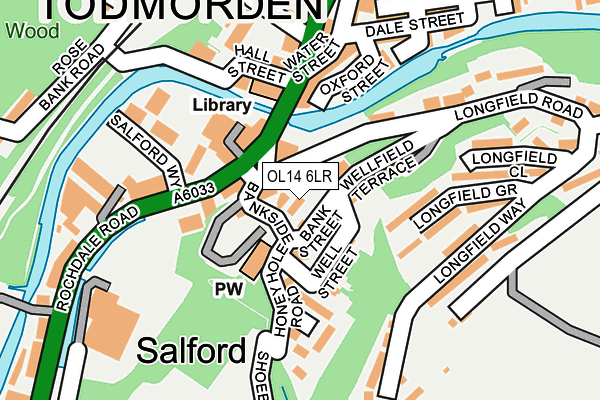 OL14 6LR map - OS OpenMap – Local (Ordnance Survey)